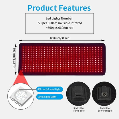 LED Red Light Therapy Mat Infrared