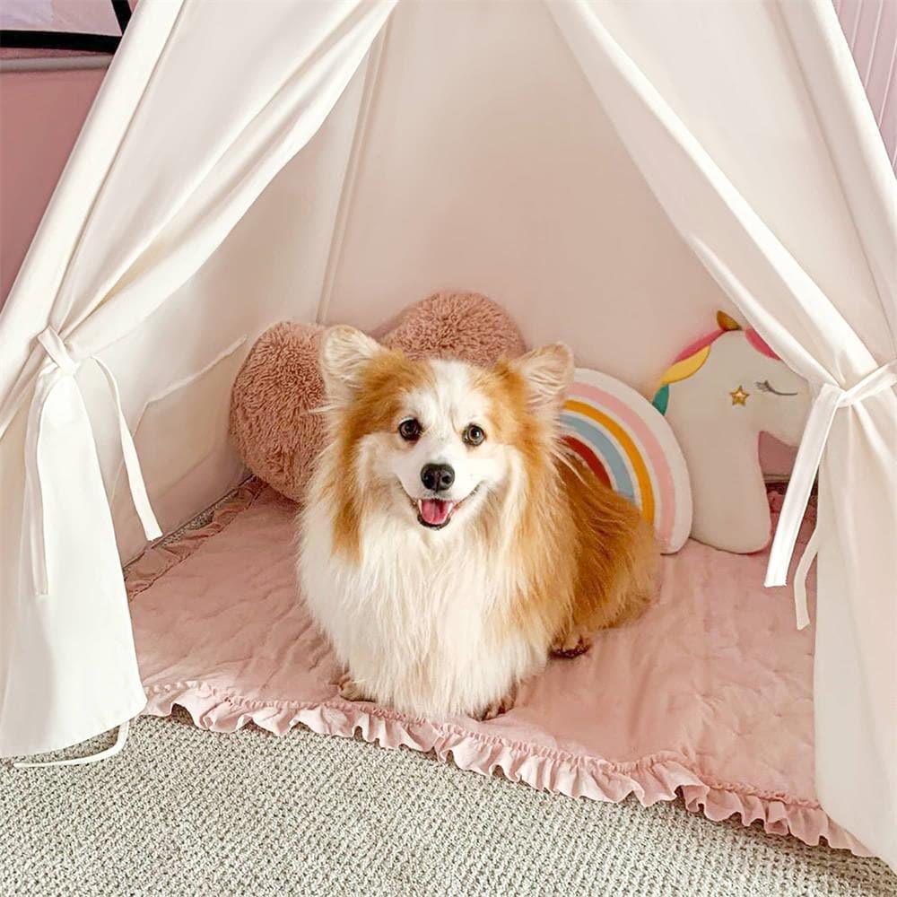 Tiny Land® Teepee Tent for Kids with Mat – Indoor Play Tent with Floor Mat