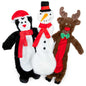 Jeffers Pet Christmas Characters Unstuffed Plush Squeaker Dog Toys, 12 inch